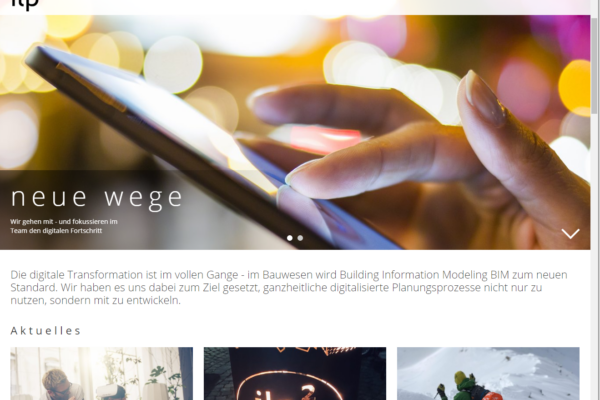 Website für ilp² Ingenieure