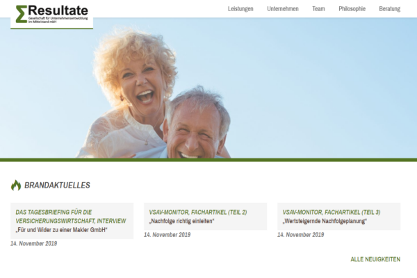 Resumi: Relaunch der Website