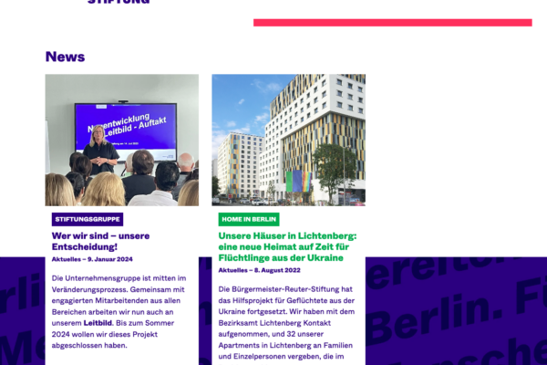 neue Websites für BRST