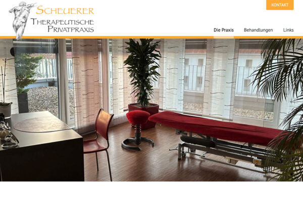 Neue Website für therapeutische Privatpraxis Scheuerer