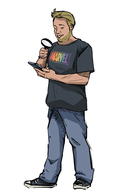 einzelner Mitarbeiter für den Frühlingsbanner - bereits mit Farbe