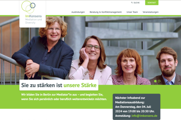 Relaunch der Website „ImKonsens“