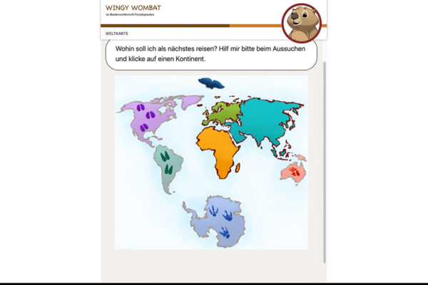 Nächst Runde: Wingy Wombat trifft neue Freunde